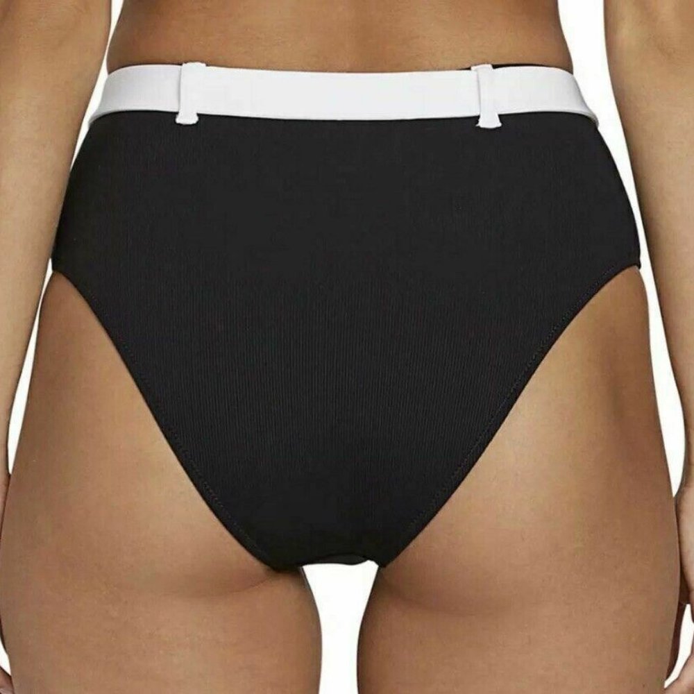 Volcom Simply Rib Ribbed Retro Belted Swim Bottoms - Picture 3 of 3